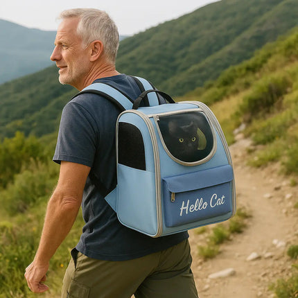 Sac à Dos pour Chat avec Fenêtre Transparente – Rose