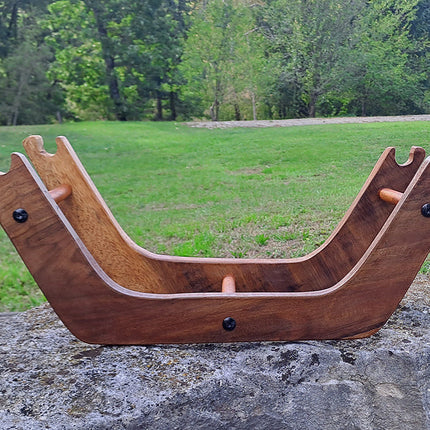 Hamac Artisan Crocheté avec Base en Bois pour Moments Paisibles