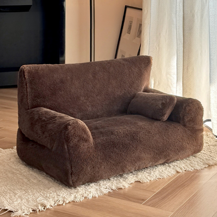 Canapé Deux Places Douillet Marron – Ambiance Cocooning