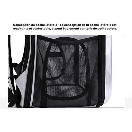 Sac à dos pour chats avec fenêtre transparente – Pratique pour voyages ou sorties