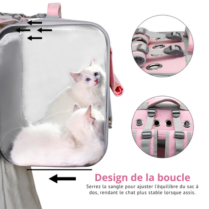 Sac à Dos pour Chat avec Fenêtre en Maille – Design Nomade