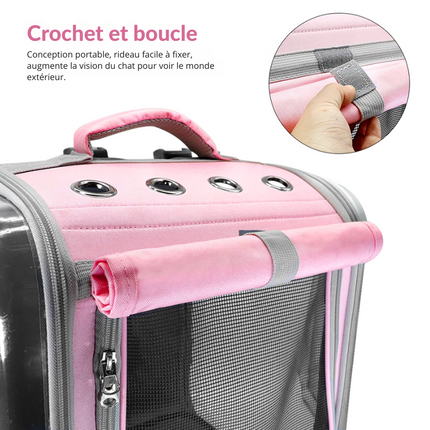 Sac à Dos pour Chat avec Fenêtre en Maille – Design Nomade
