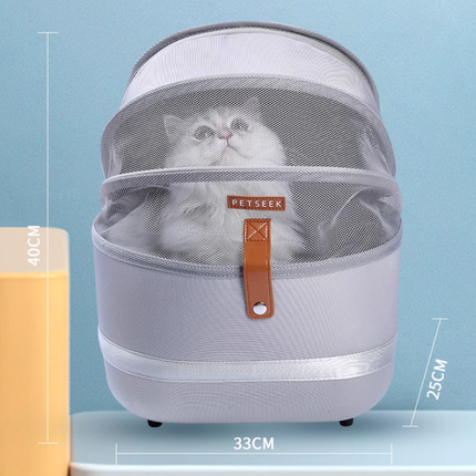 Sac à Dos Portable pour Chats avec Ventilation et Accès Zippé