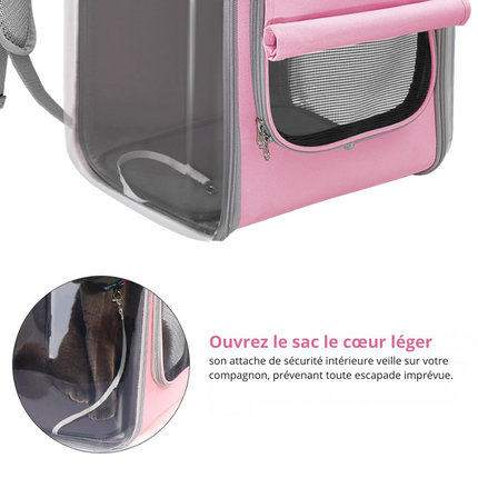 Sac à Dos pour Chat avec Fenêtre en Maille – Design Nomade