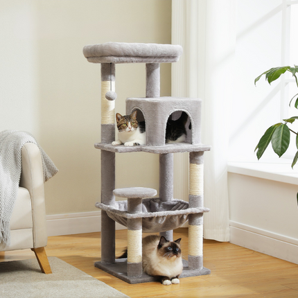 Arbre pour chat avec hamac suspendu et jouet intégré