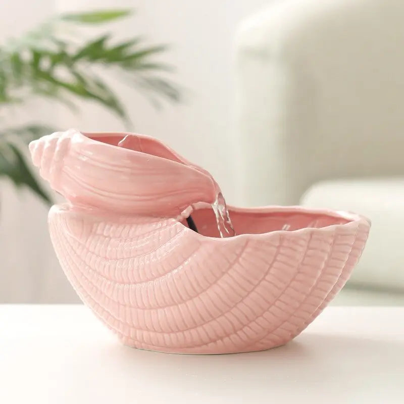 Fontaine Coquillage Bleu pour Chat – Hydratation Naturelle Inspirée de la Mer