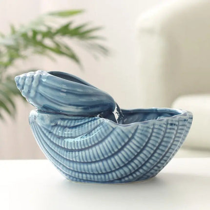 Fontaine Coquillage Bleu pour Chat – Hydratation Naturelle Inspirée de la Mer
