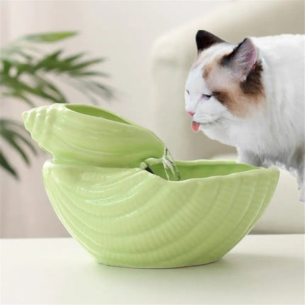Fontaine Coquillage Bleu pour Chat – Hydratation Naturelle Inspirée de la Mer