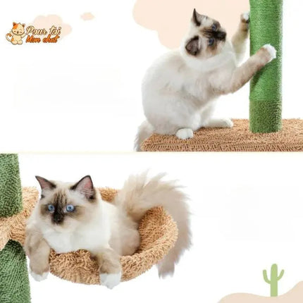 Arbre à Chat Vertical Inspiré de la Nature avec Plateformes et Niches