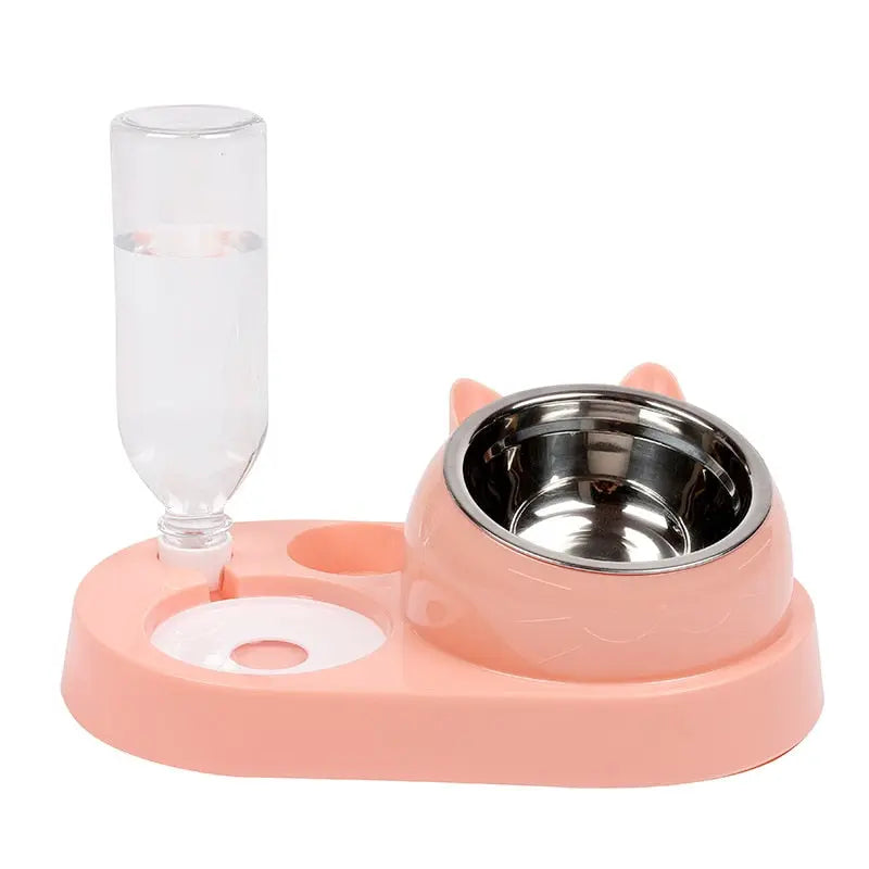 Gamelle Verte Multifonction pour Chat avec Distributeur d'Eau