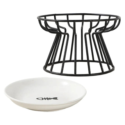 Gamelle pour Chat sur Pieds avec Support Design en Métal