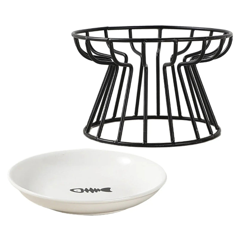 Gamelle pour Chat sur Pieds avec Support Design en Métal