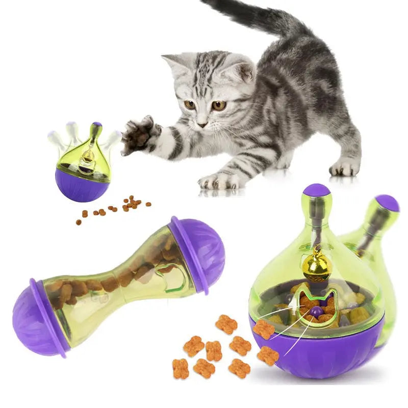 Jouets Interactifs pour Chat avec Croquettes & Clochette