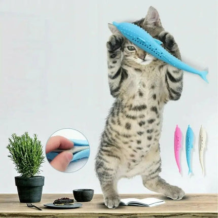 Jouet Pour Chat en Forme de Poisson - Couleurs Pastel