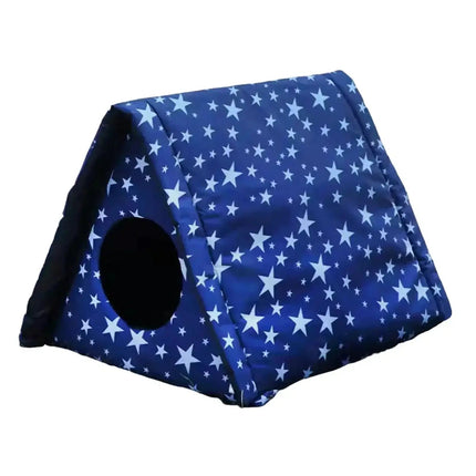 Tente Triangulaire pour Chat avec Motifs Feuilles