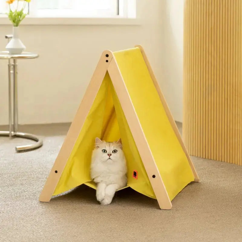 Tente Douillette Jaune pour Chat
