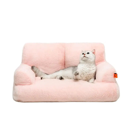 Mini Canapé Douillet pour Chat - Détail Rose Pastel
