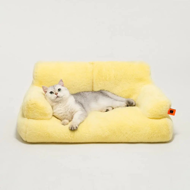 Mini Canapé Douillet pour Chat - Détail Rose Pastel