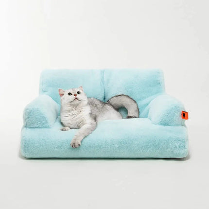 Mini Canapé Douillet pour Chat - Détail Rose Pastel