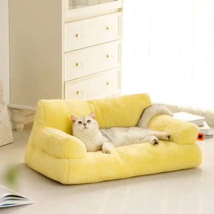 Mini Canapé Douillet pour Chat - Détail Rose Pastel
