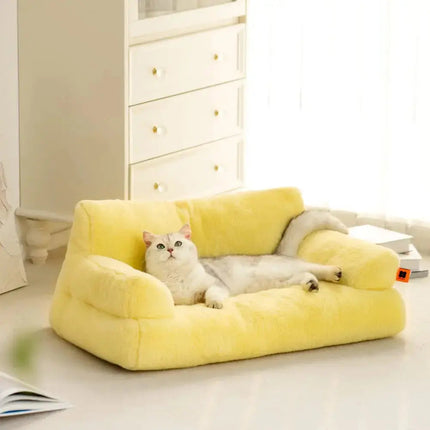 Mini Canapé Douillet pour Chat - Détail Rose Pastel