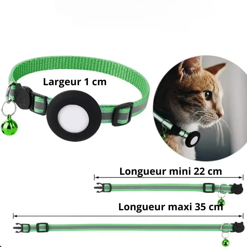 Collier Discret Noir avec Grelot et Médaillon Central