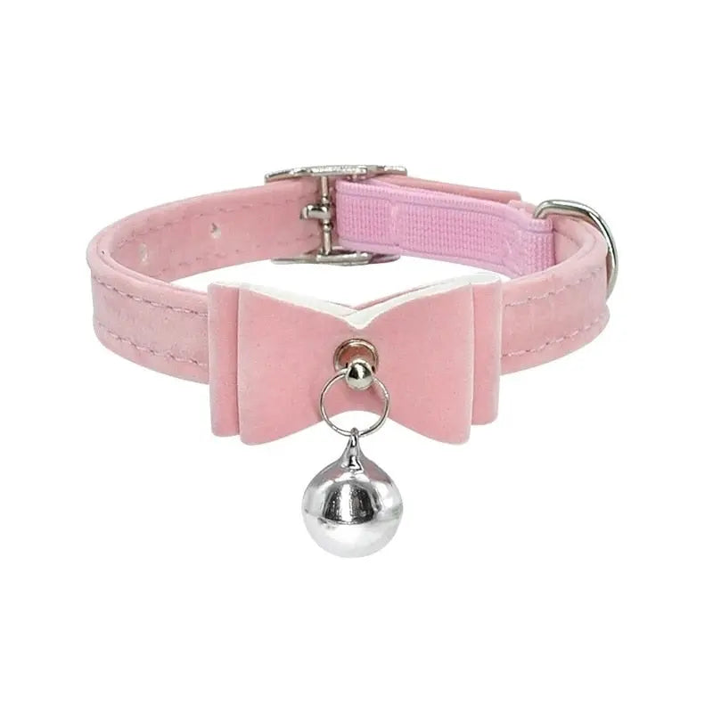 Colliers pour Chats avec Nœud Papillon et Grelot – Rose et Rouge