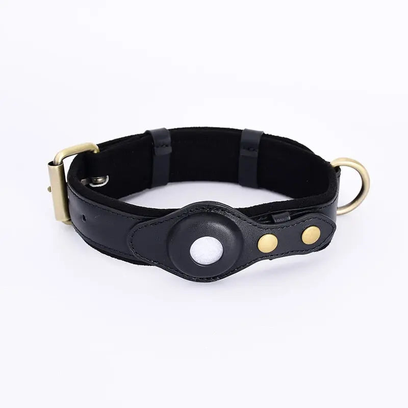 Collier noir moderne avec détails dorés et espace central