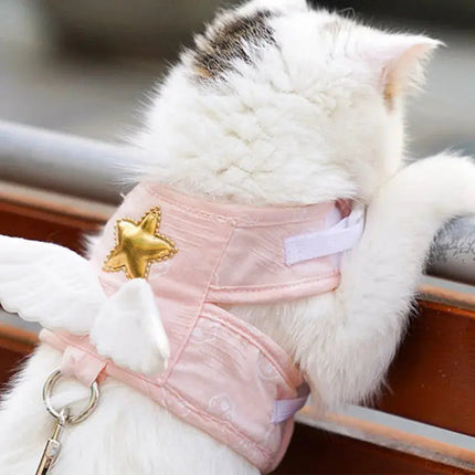 Harnais Fantaisie Ailé avec Étoile Dorée pour Chat