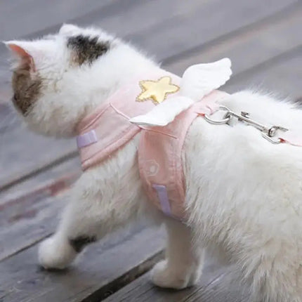 Harnais Fantaisie Ailé avec Étoile Dorée pour Chat