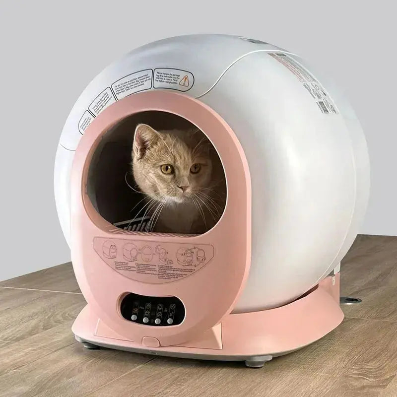 Maisonnette Automatisée pour Chat Beige – Design Moderne et Compact