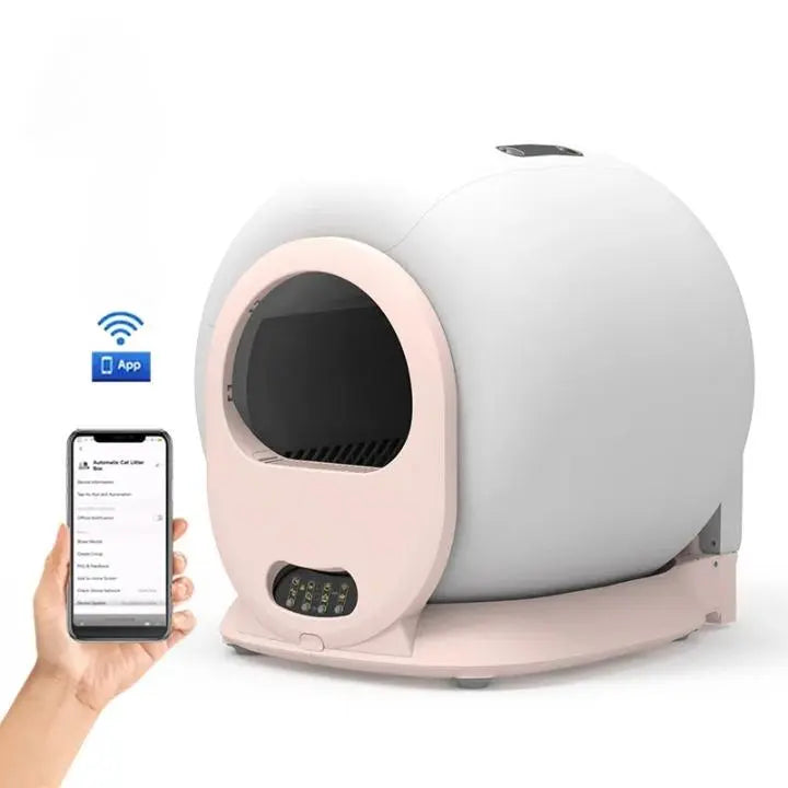 Maisonnette Automatisée pour Chat Beige – Design Moderne et Compact