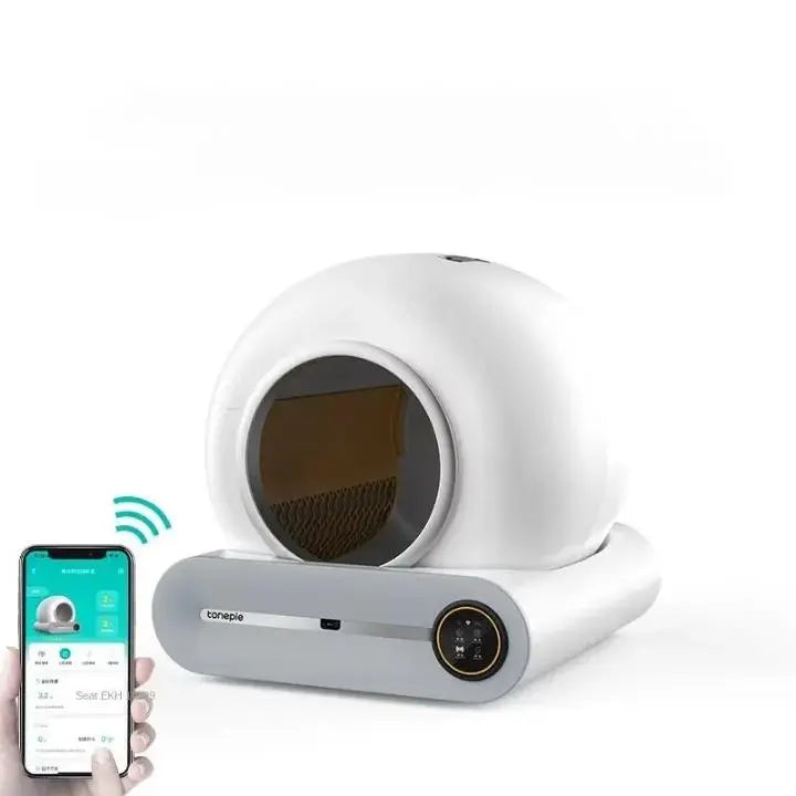 Maison pour chat sphérique high-tech 65L avec écran intégré