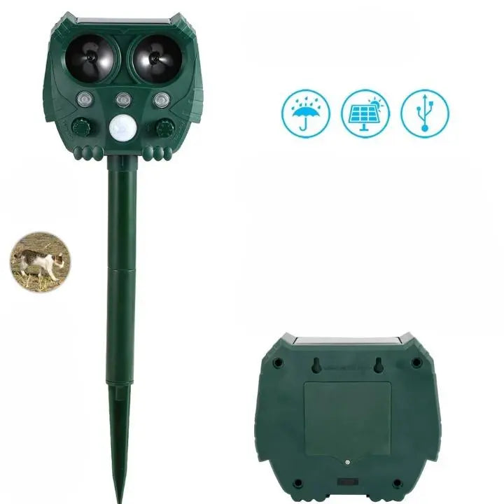 Répulsif Électronique Ultrasonique Extérieur - Capteur InfraRouge