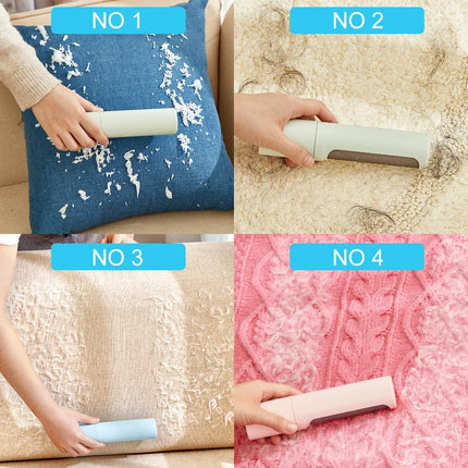Brosse poils minimaliste pastel avec tissu texturé intégré - Mécanisme amovible