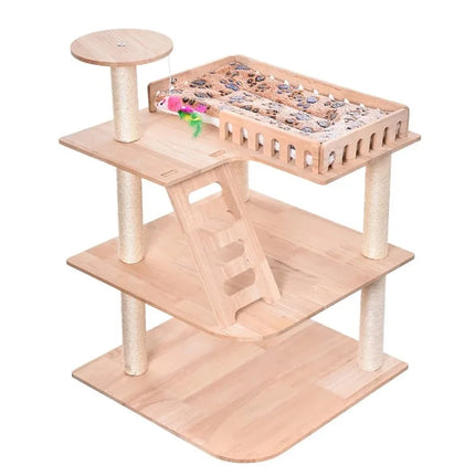 Aire de Jeux pour Chats avec Plateformes et Accessoires Ludiques