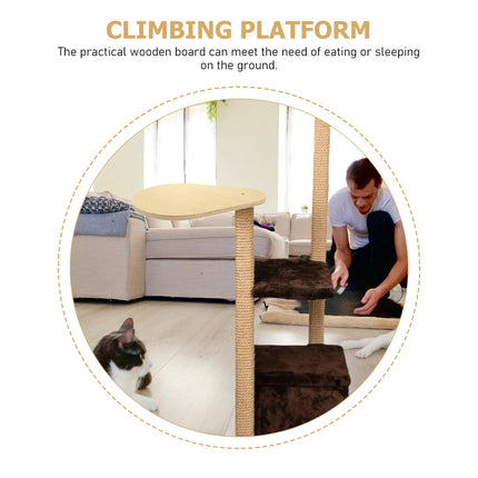 Arbre à chat minimaliste avec plateforme en forme de larme