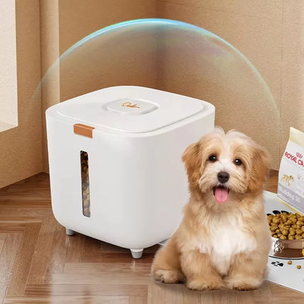 Boîte de Rangement Alimentaire pour Chat avec Fenêtre de Visualisation