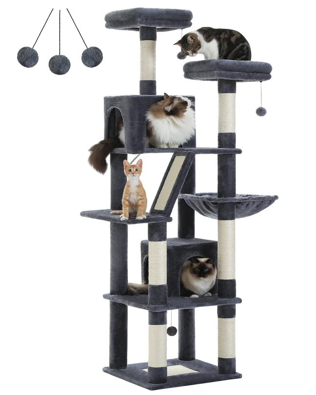 Arbre à Chats Haut avec Hamac et Niches