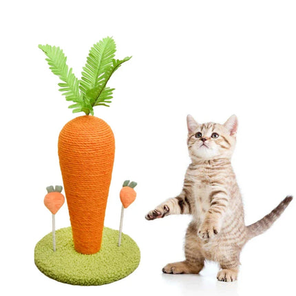 Griffoir Carotte Amusant pour Chats avec Base Interactive