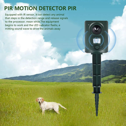 Dispositif Répulsif Ultrason pour Animaux Extérieur – Capteur PIR