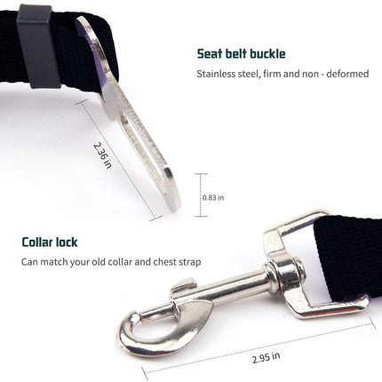 Sangle de Sécurité Réglable avec Absorption Élastique et Fixation Ceinture Voiture