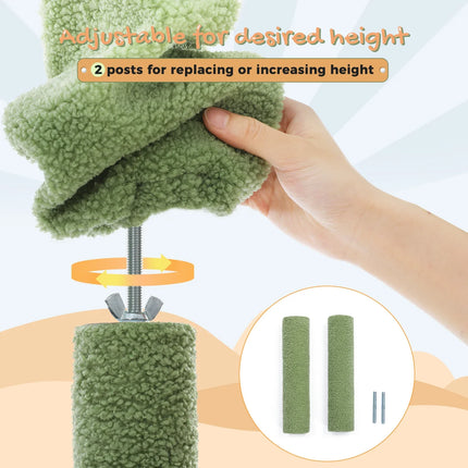 Arbre à Chat Cactus Vert avec Niche et Hamacs