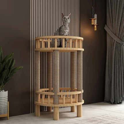 Arbre à Chat Minimaliste à Plateformes Superposées