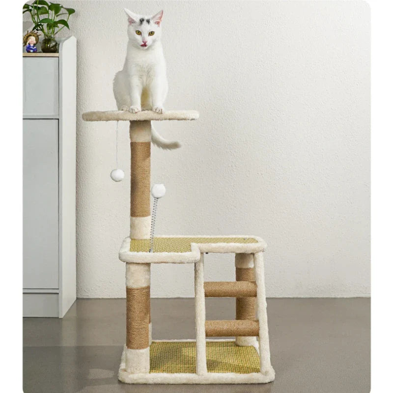 Arbre à Chat Compact avec Plateformes et Échelle