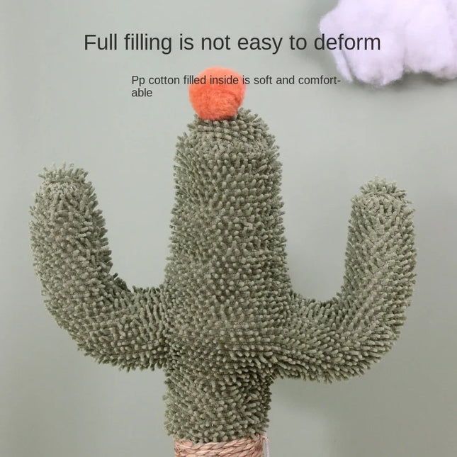Arbre à Chat Cactus avec Griffoir et Jouet Suspendu