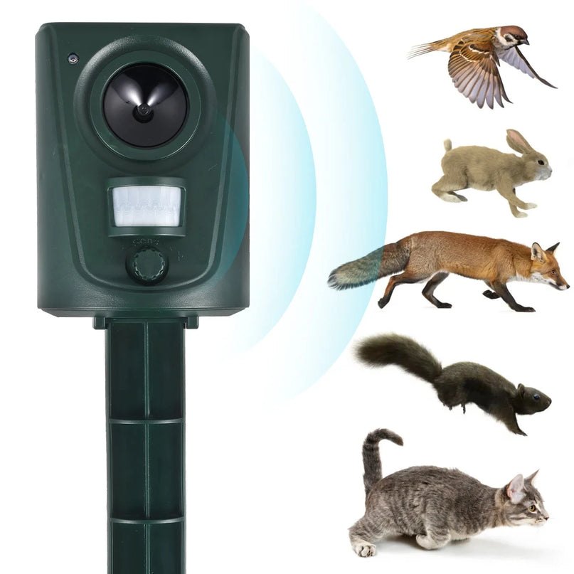 Dispositif Répulsif Ultrason pour Animaux Extérieur – Capteur PIR