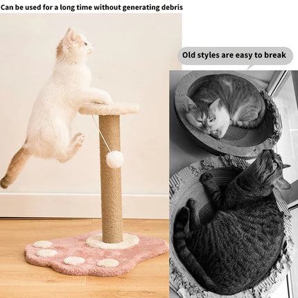 Arbre à Chat Compact Ludique avec Base en Forme de Patte