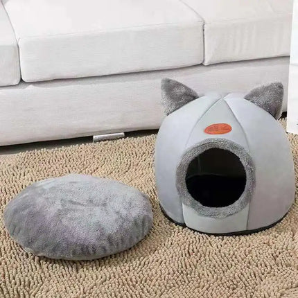 Cocon pour Chat Mignon avec Oreilles Noires