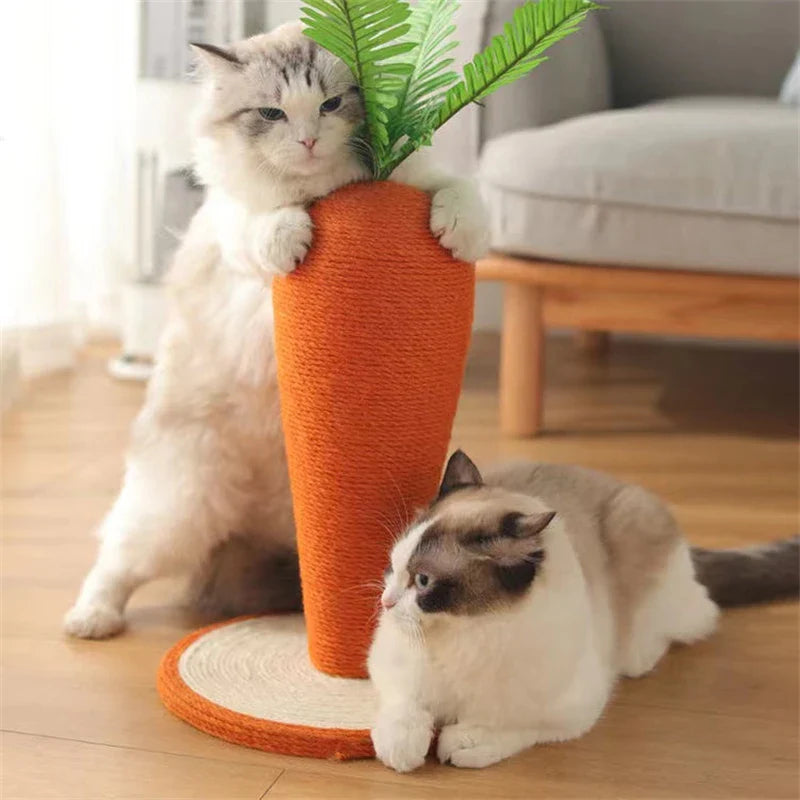 Griffoir Original en Forme de Carotte pour Chats